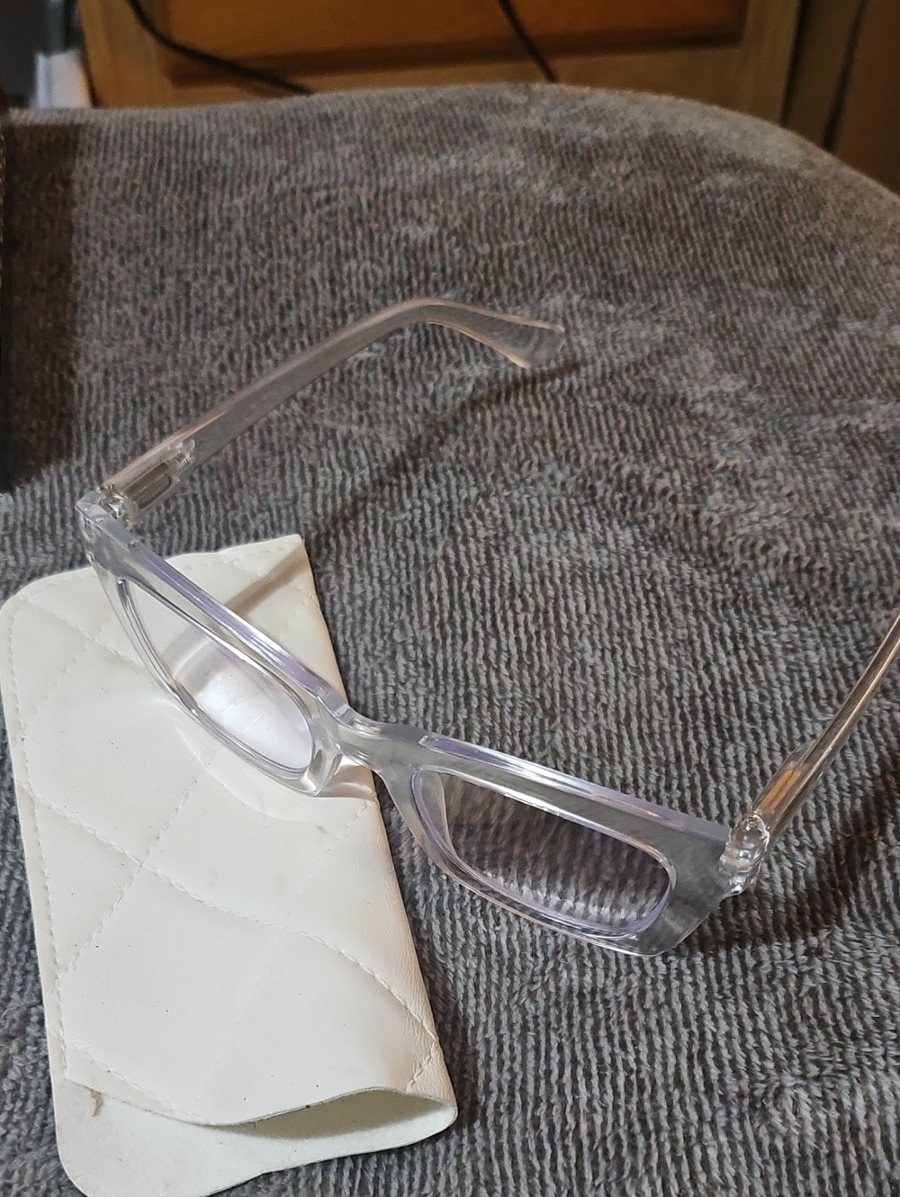 Clear Transparent Rectangular Reading Glasses 2.50